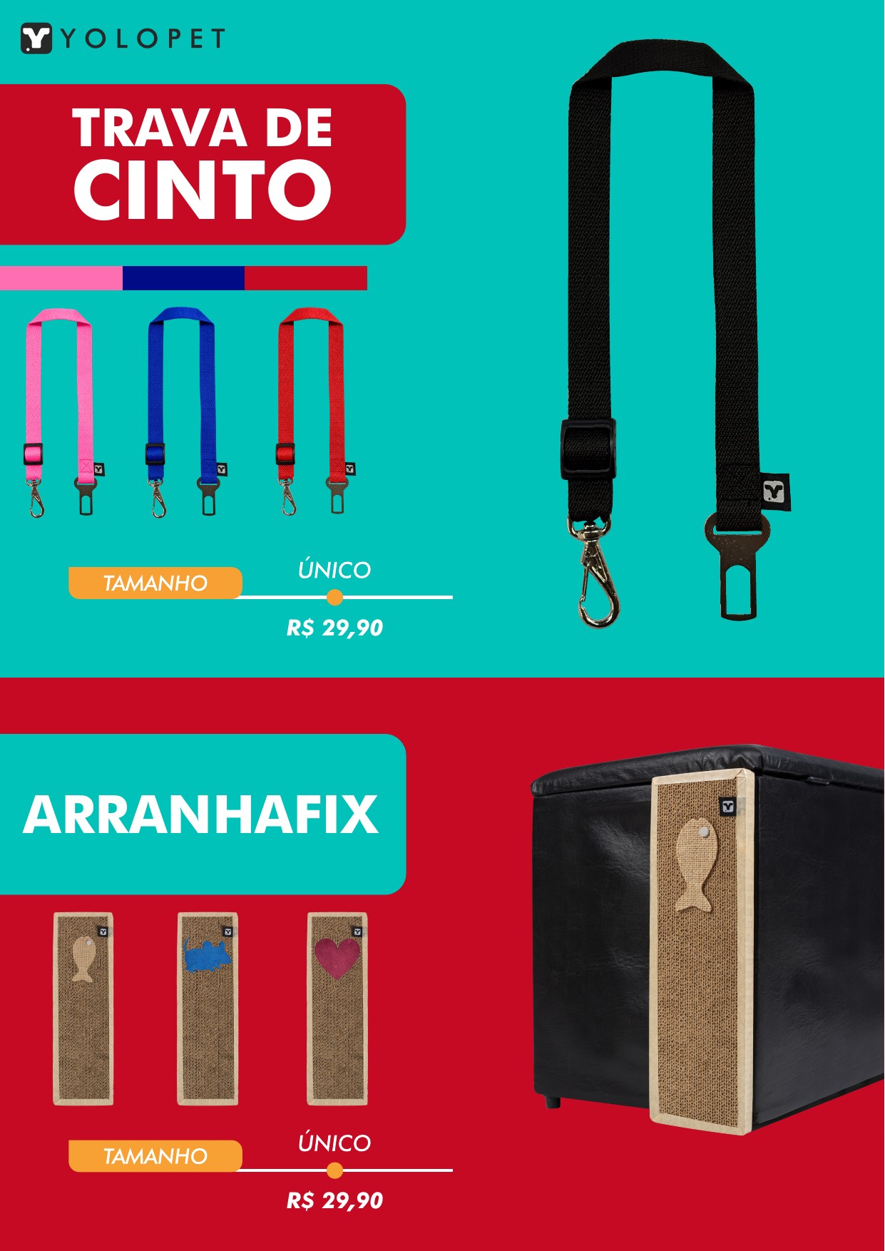 YOLOPET — Trava de Cinto e Arranhafix